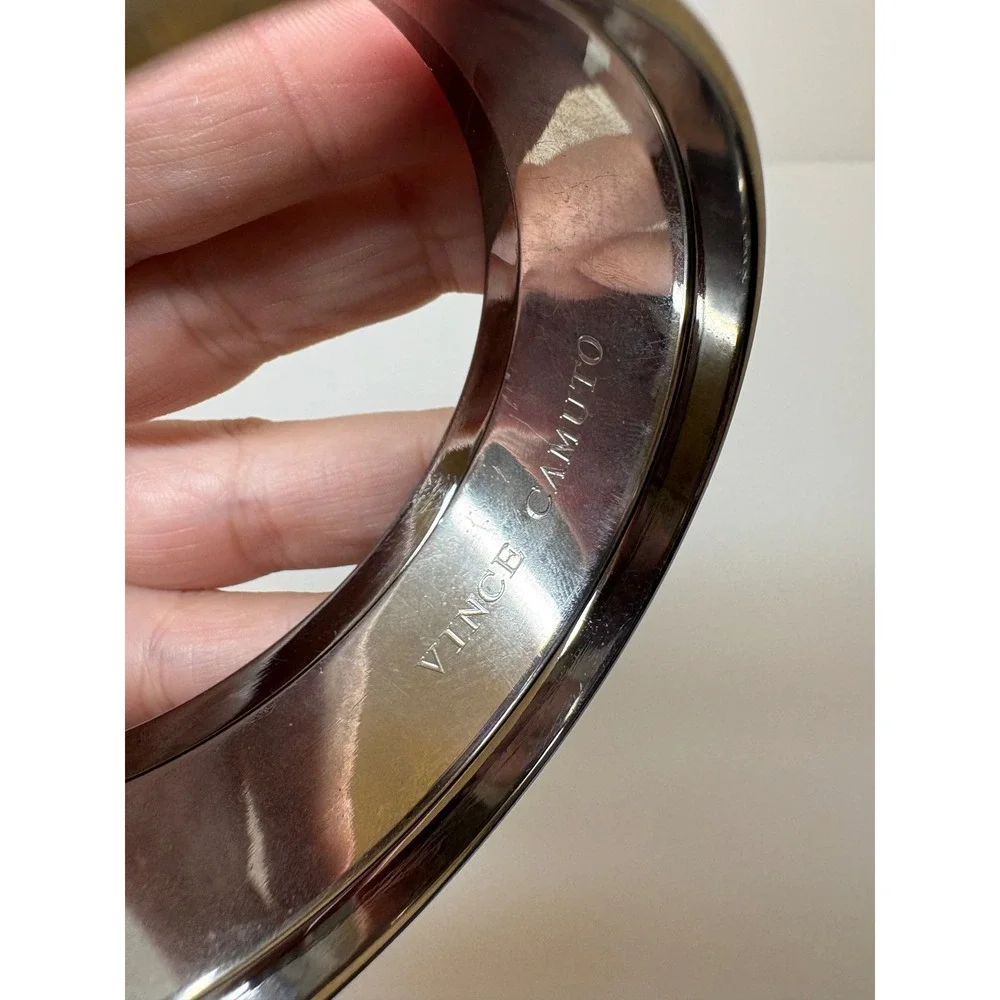 Vince Camuto Mixed Metal Studded Crystal Bangle Bracelet Silver Gold Gunmetal